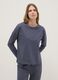 Pure cotton pajama top with multicolour stripes and heart, regular fit_0