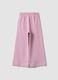 Pink organic cotton culotte trousers for girls_1