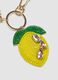 Yellow lemon-shaped beaded keyring_2