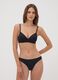 Black padded stretch-fabric bra_1