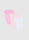 Baby girl's multicolour bodysuit tripack in pure cotton_0