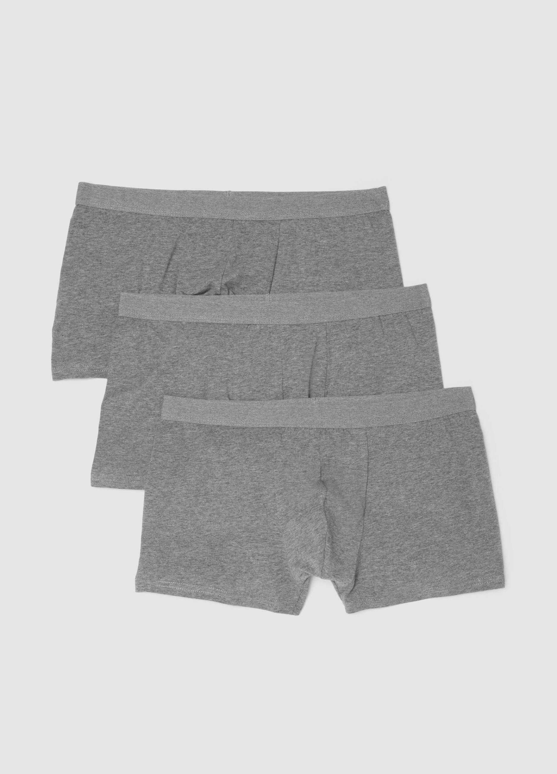 3-pack of grey organic cotton boxers