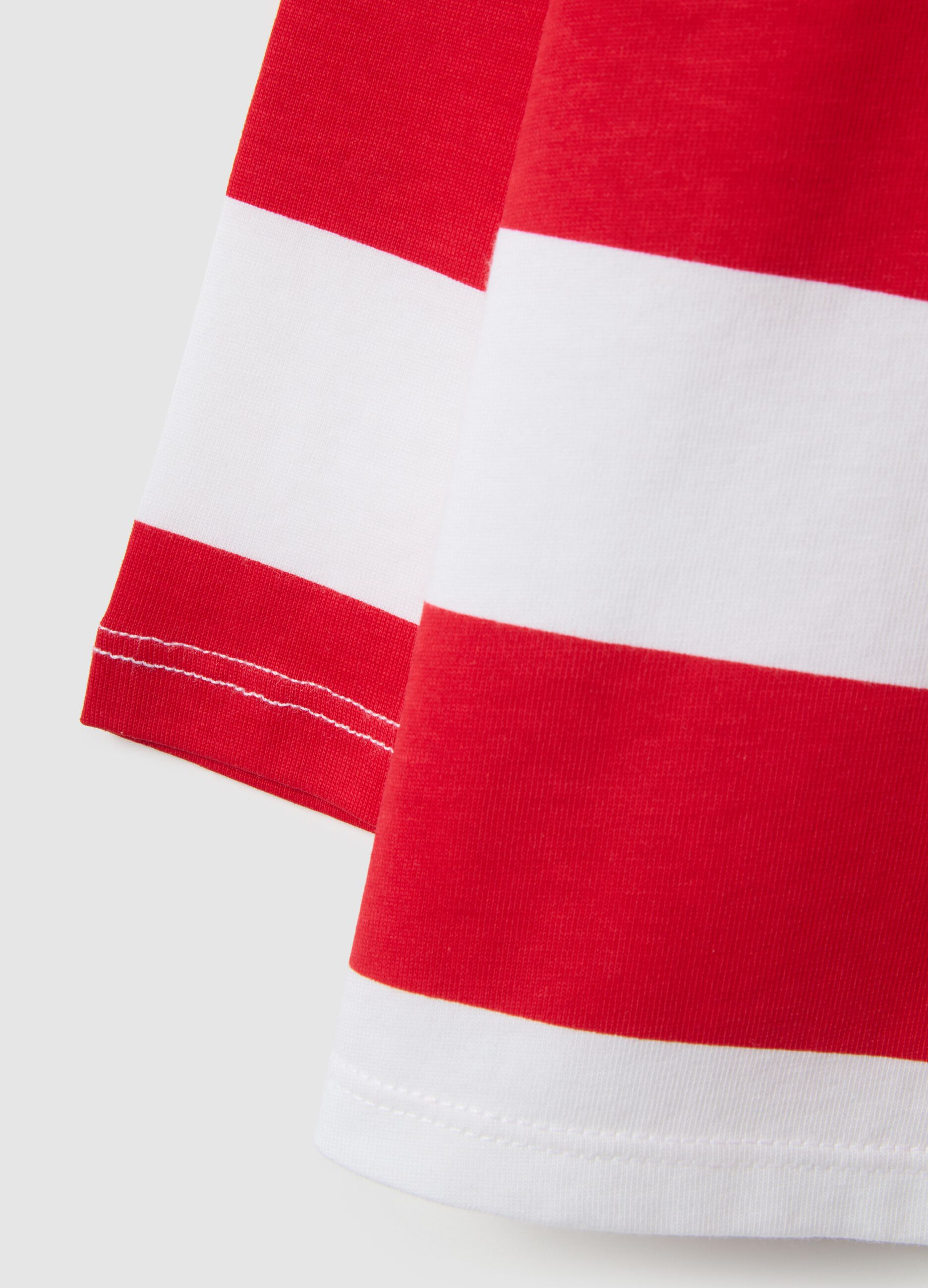 Multicolour stripe polo in pure cotton for boys regular fit