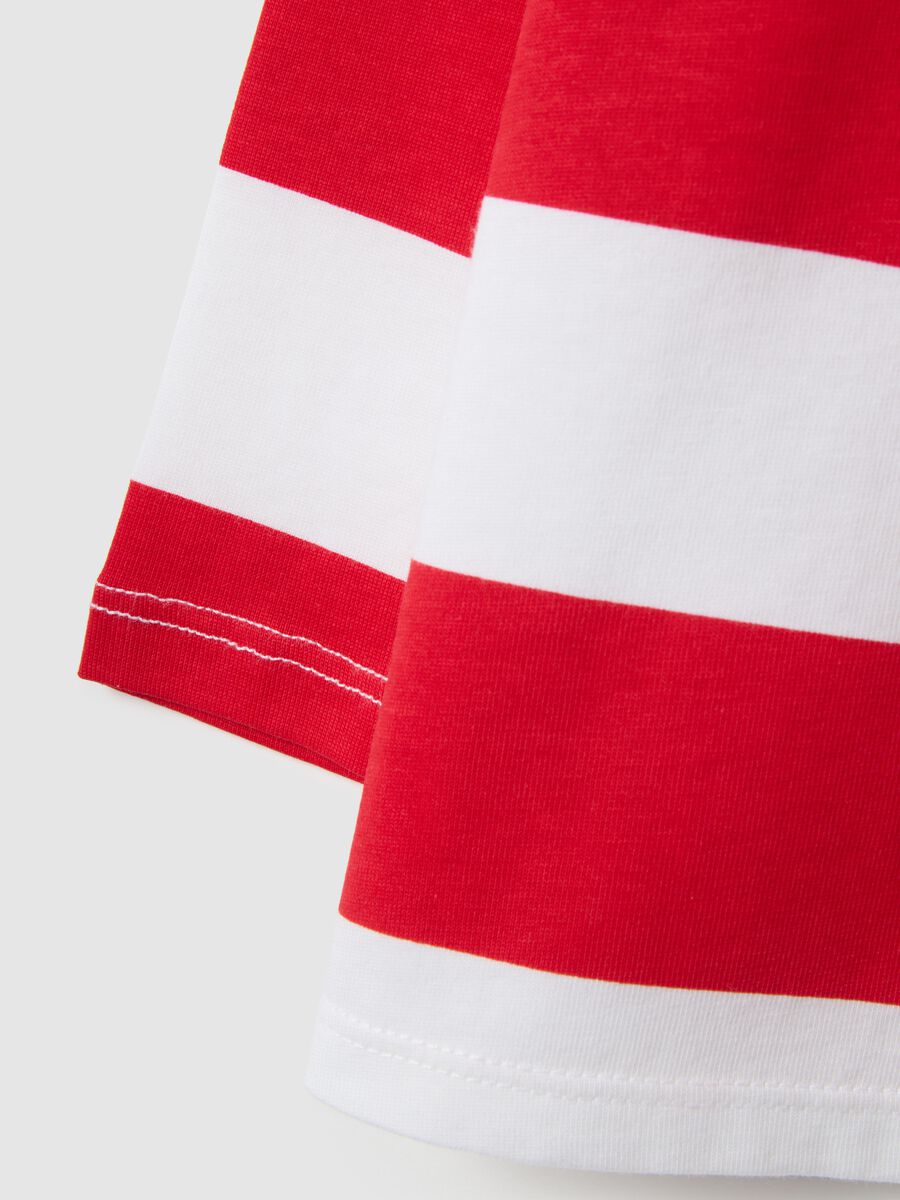 Polo a righe multicolor in puro cotone per bimbo regular fit_3