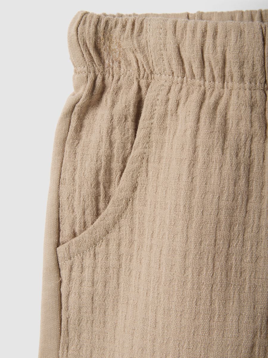 Shorts in puro cotone grigio da bimbo regular fit_3