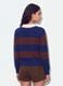 Blue striped viscose-blend polo-collar jumper, regular fit_2