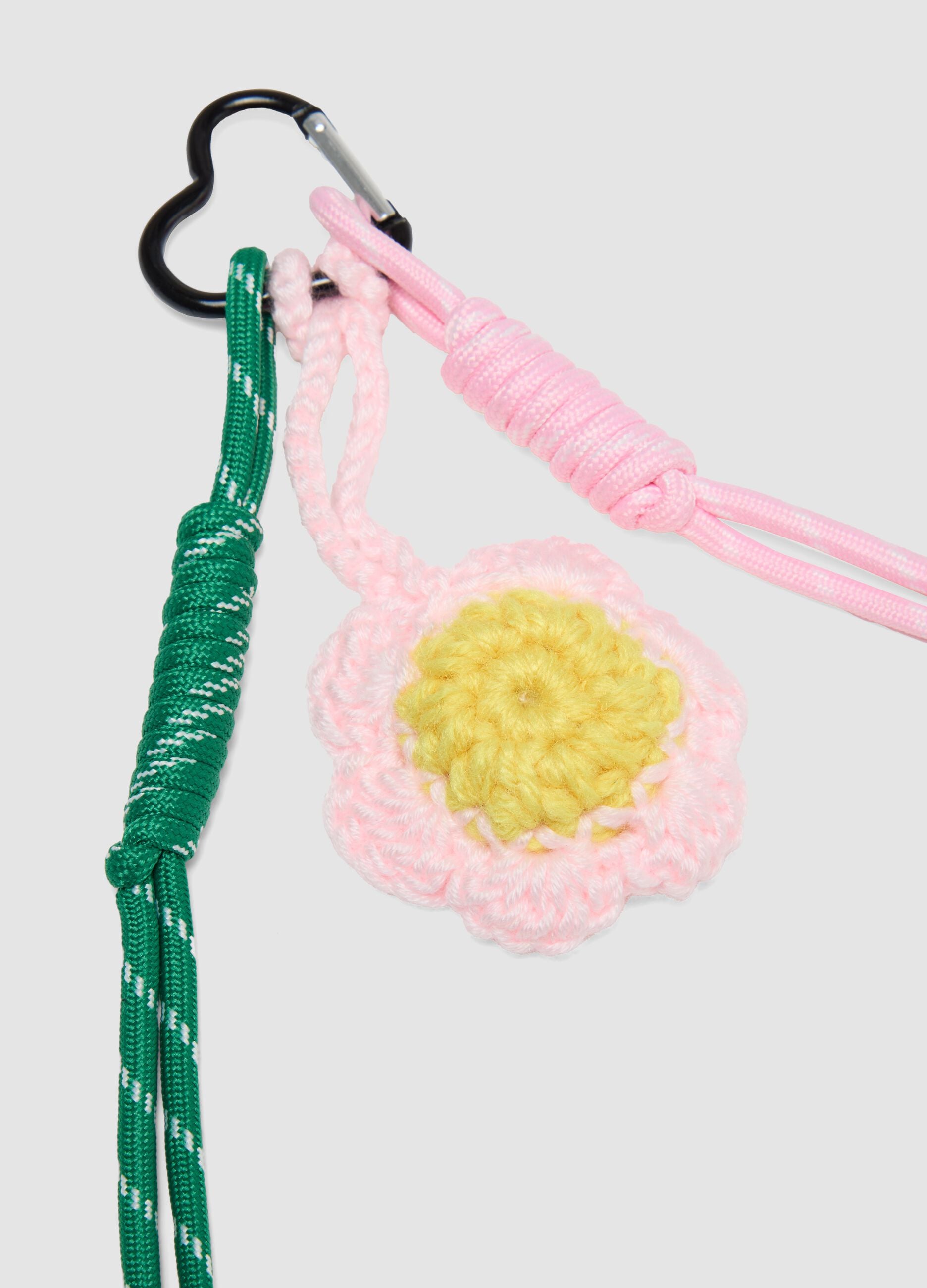 Multicolour Keyring with Flower