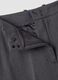 Grey flared formal trousers in stretch viscose_5