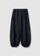 Blue pure cotton balloon-fit denim jeans_1