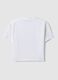 White stretch cotton girls' boxy fit Brooklyn T-shirt_1