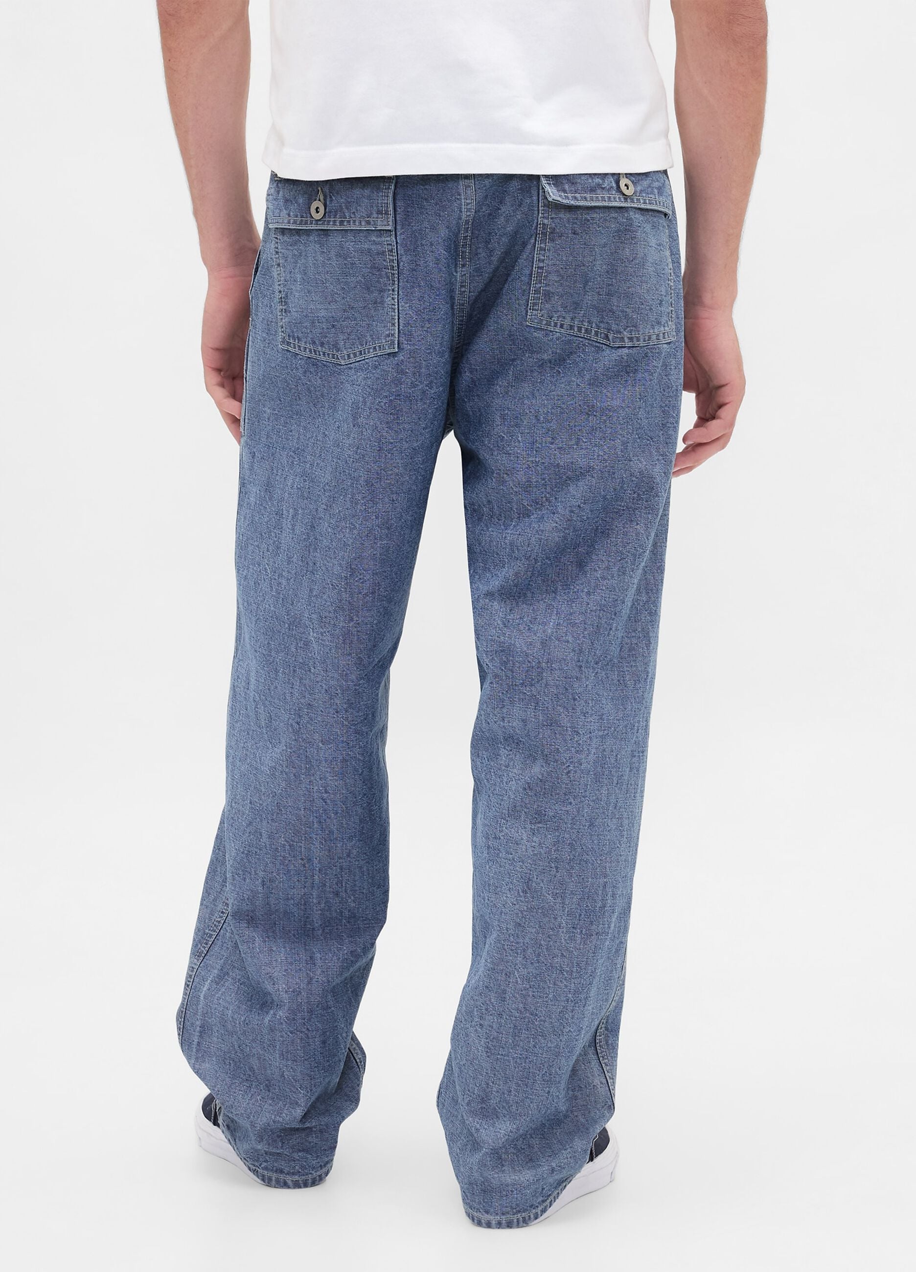 Regular Fit Blue Denim Trousers