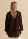 Oversized pure linen brown shirt_3
