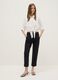 Black Cotton Blend Slim Fit Chino Trousers_0