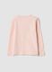 Pink stretch organic cotton crew-neck T-shirt_1