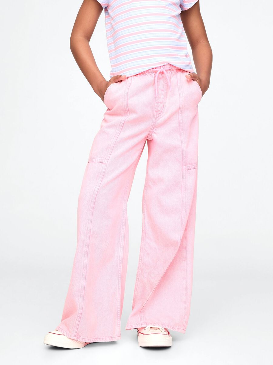 Pantaloni a gamba larga con coulisse_1