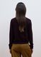 Purple pure wool crew-neck cardigan with buttons, regular fit_3