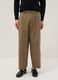 Pantaloni chino baggy in puro cotone beige_1