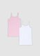 2-pack of girls&rsquo; pink organic cotton vests, regular fit_1