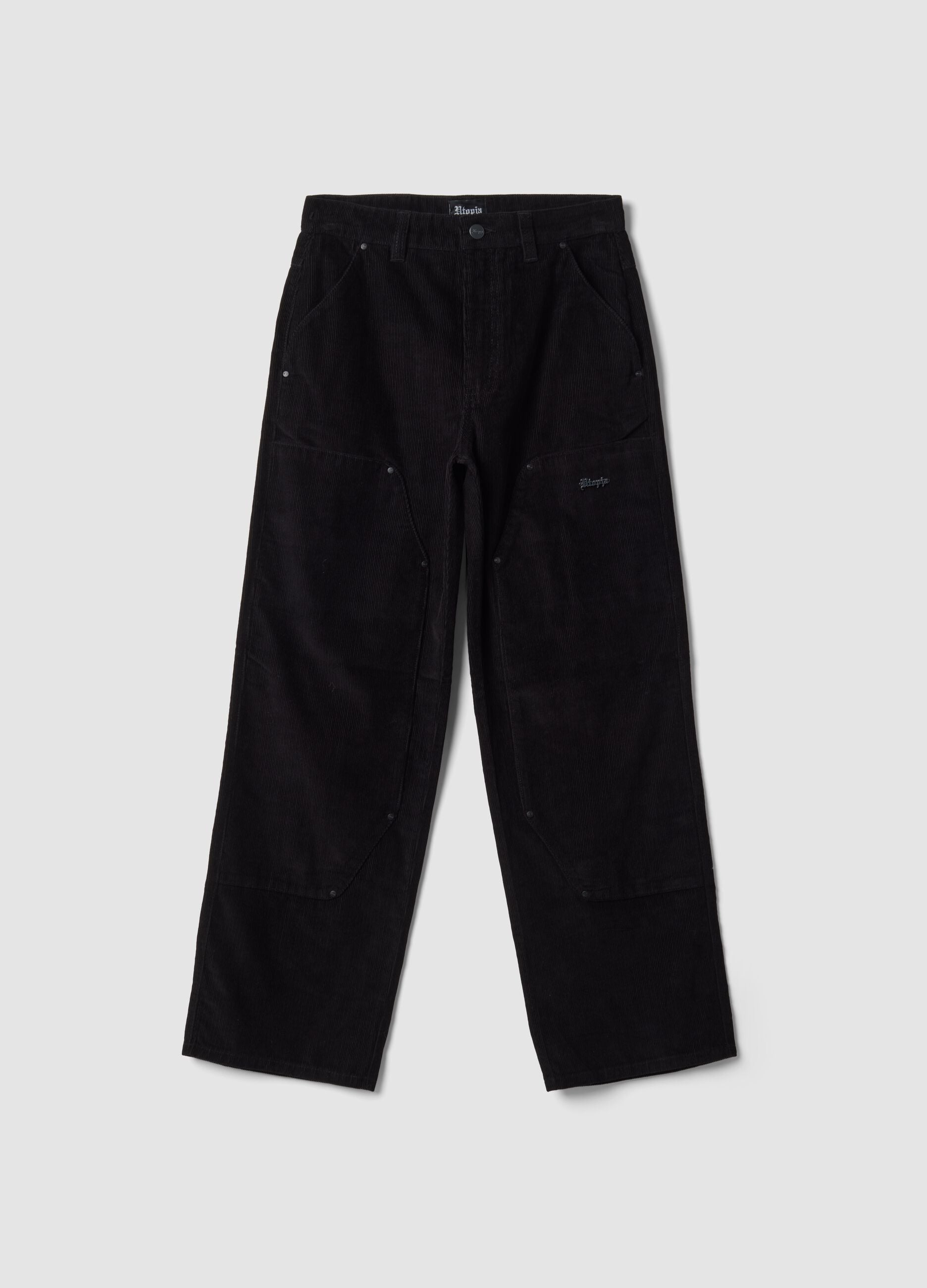 Corduroy Carpenter Pants Black