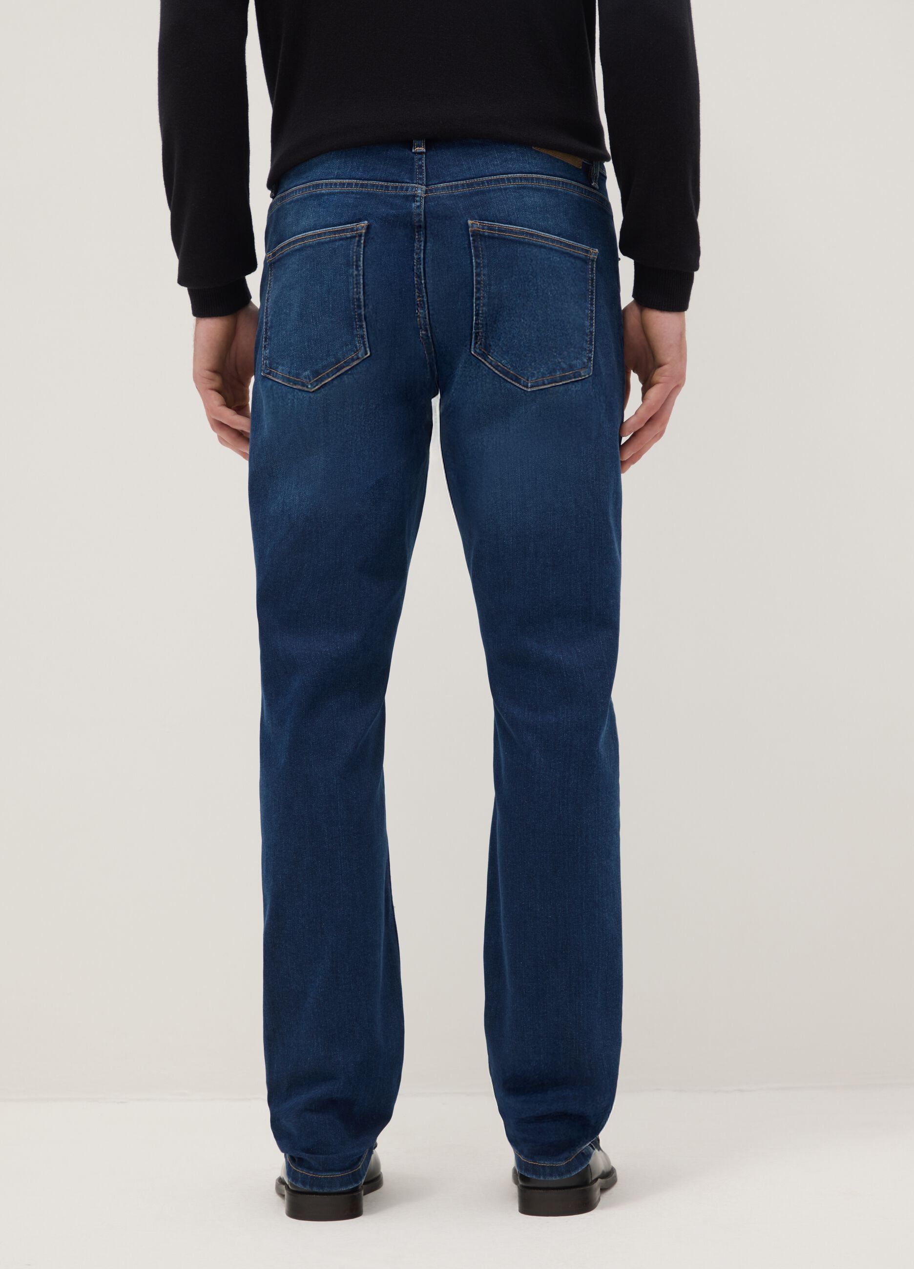Slim Fit Blue Denim Cotton Jeans