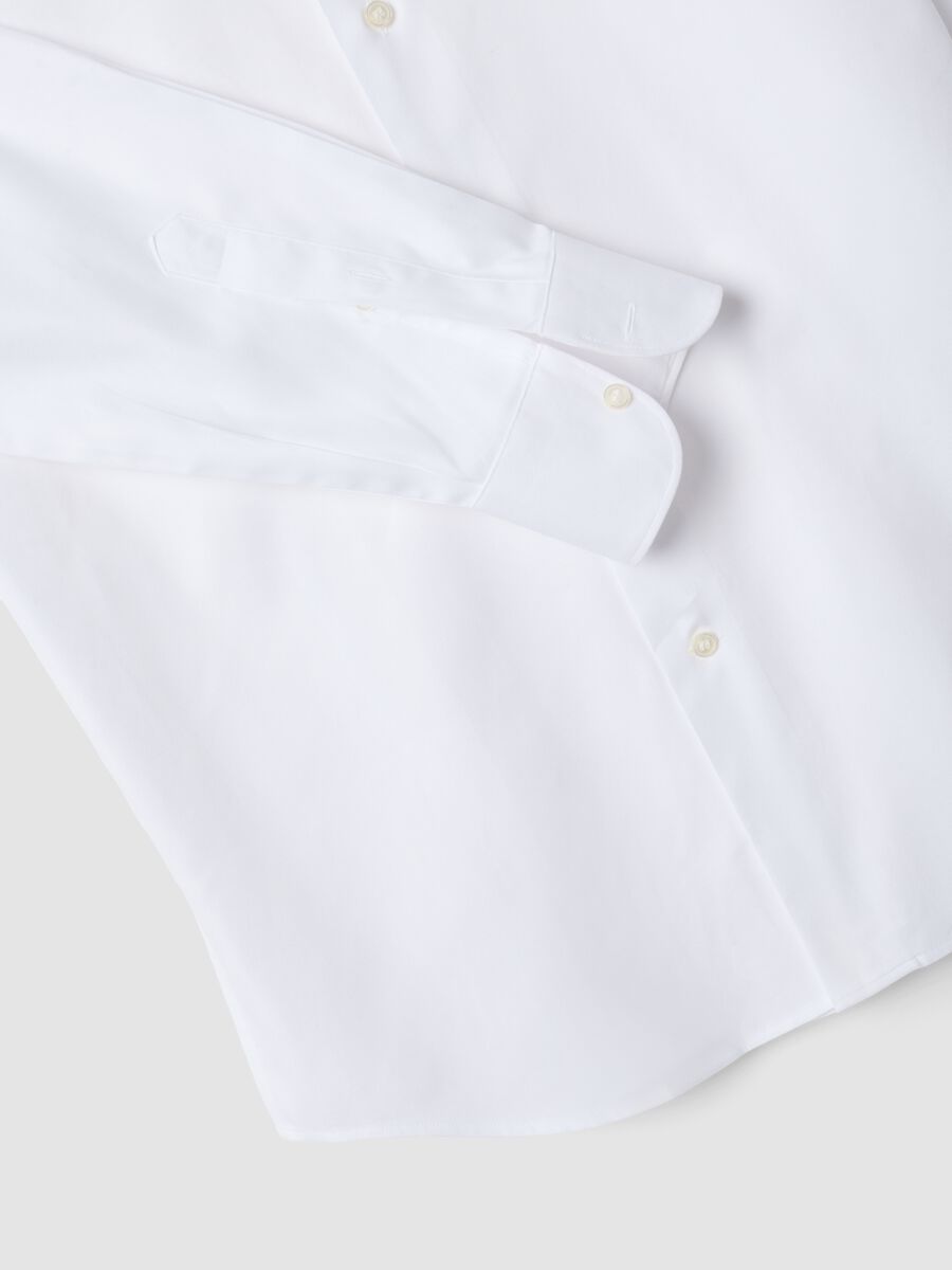 White pure cotton slim-fit shirt_1
