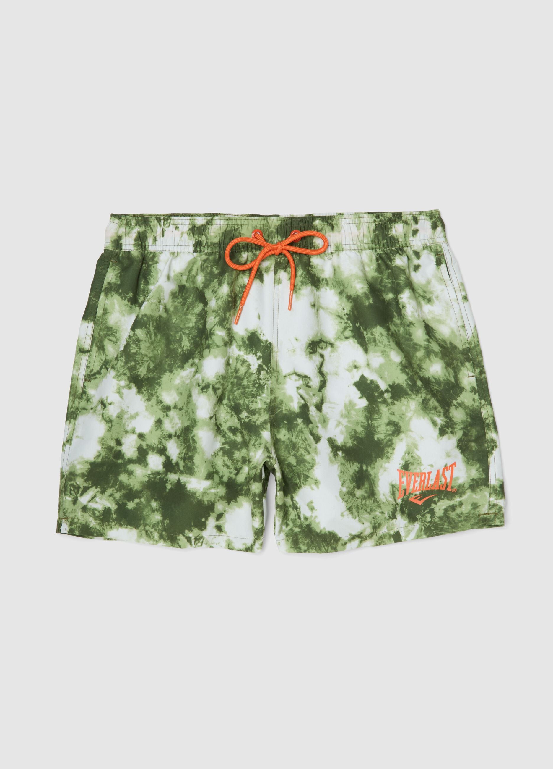 Multicolour regular fit swimming trunks with Everlast print
