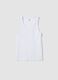 White pure cotton vest top, regular fit_4