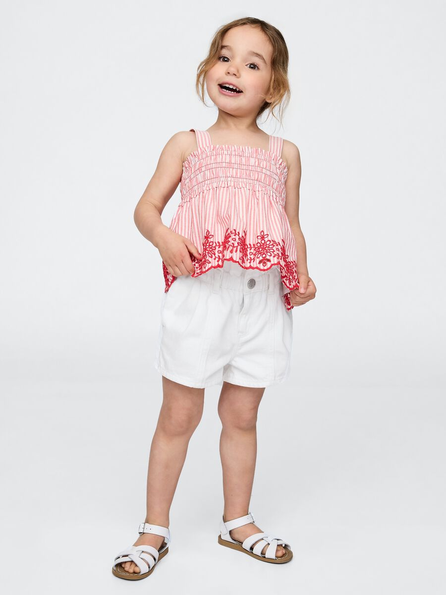 Cotton and lyocell blend shorts_0
