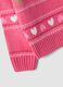 Pink crew-neck jumper with hearts and jacquard pattern, regular fit_1