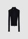 Full-Zip Ribbed Knit Black_0