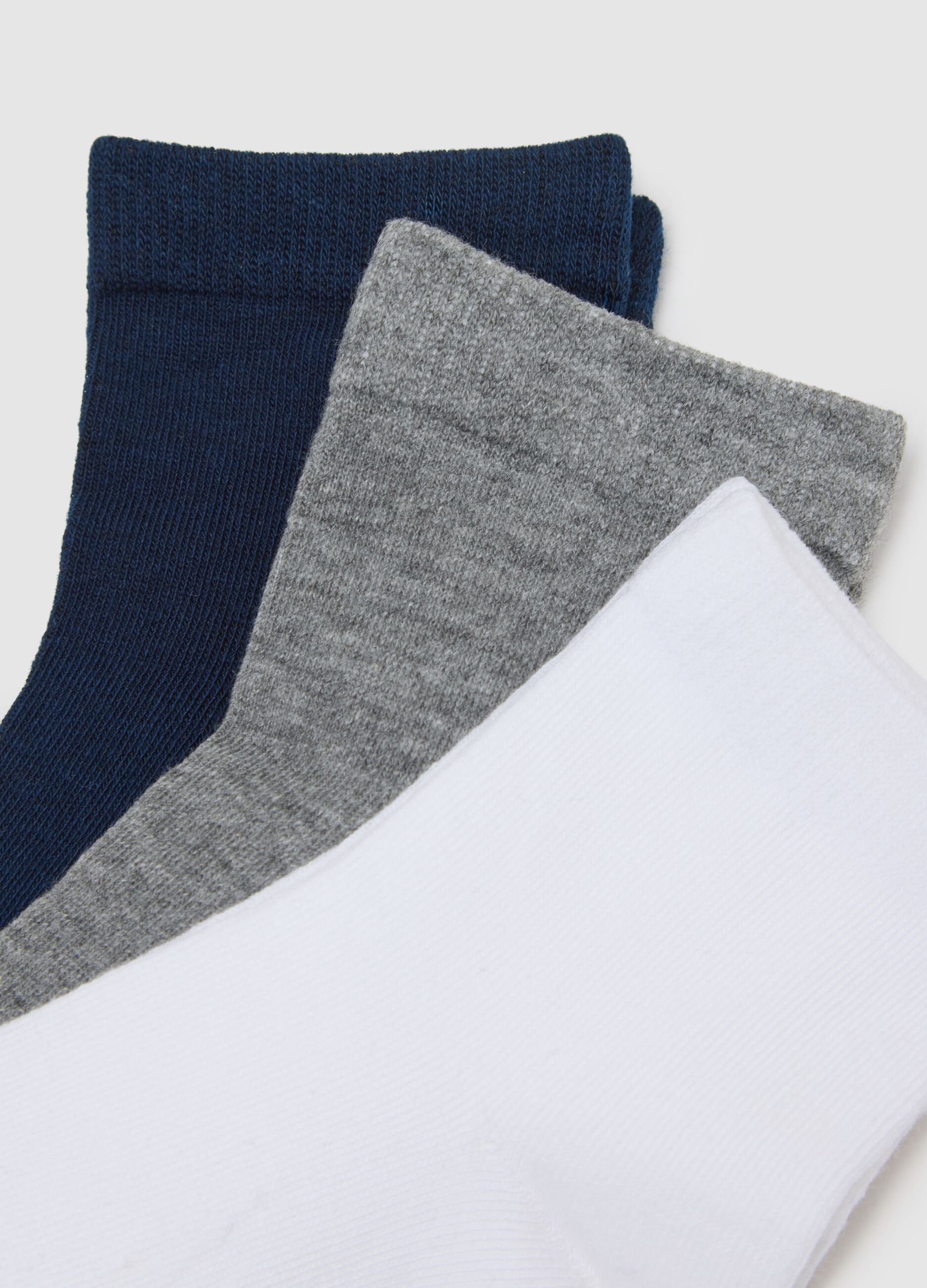 Multipack of multicoloured cotton blend short socks for boys, regular fit