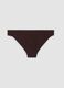Brown ribbed stretch microfibre briefs_0