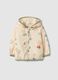 Beige cotton jacket regular fit with hood for baby_0