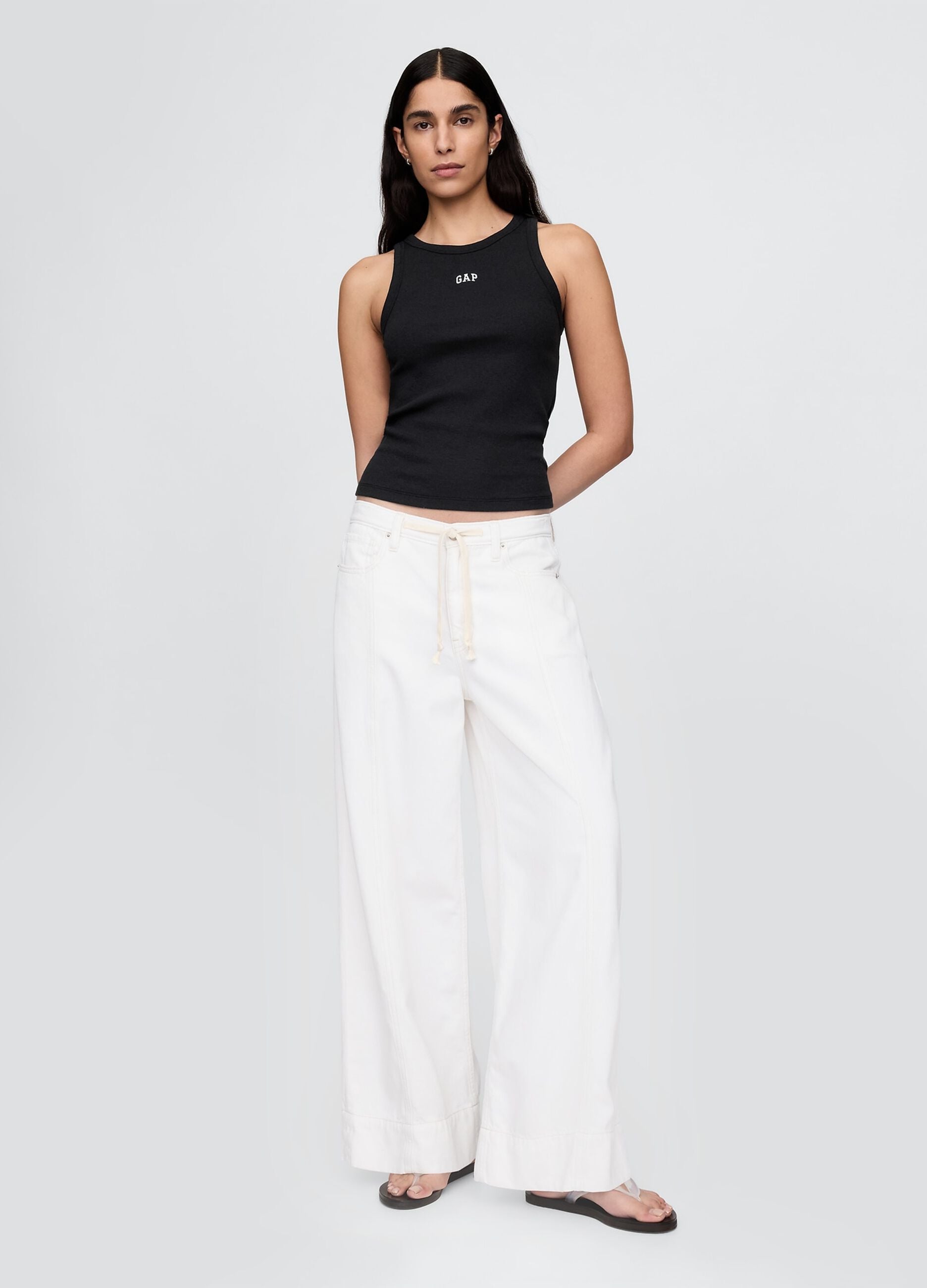 Women's Black Tank Top GAP
