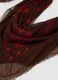 Brown wool-blend paisley-print scarf_1