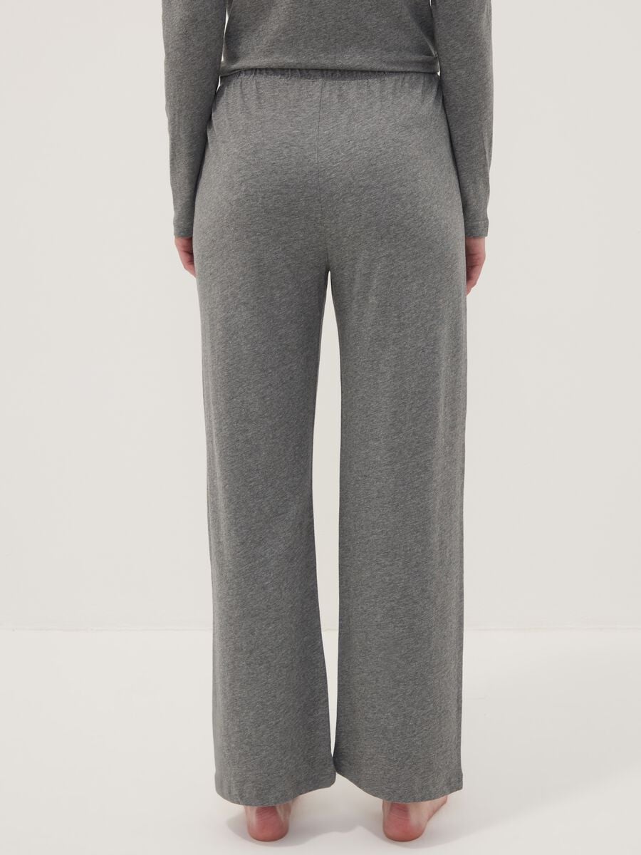 Grey cotton-viscose blend pyjama trousers_2