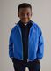 Blue mix regular fit jacket with hood for kids_0