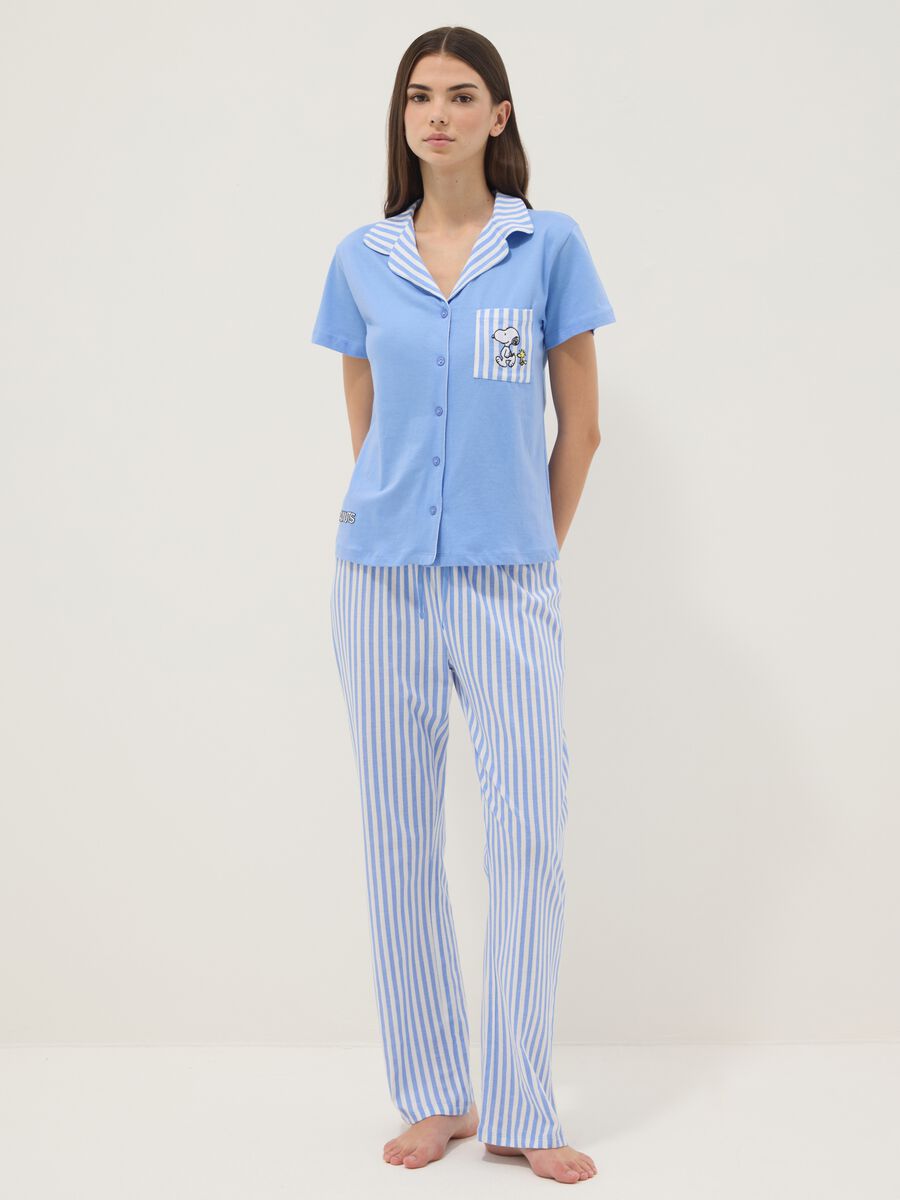 Multicoloured pure cotton regular fit pyjamas with Peanuts_0