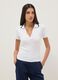 White regular-fit stretch cotton short-sleeve polo shirt_1