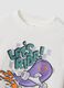 White pure cotton crew-neck T-shirt with skater print for boys_3