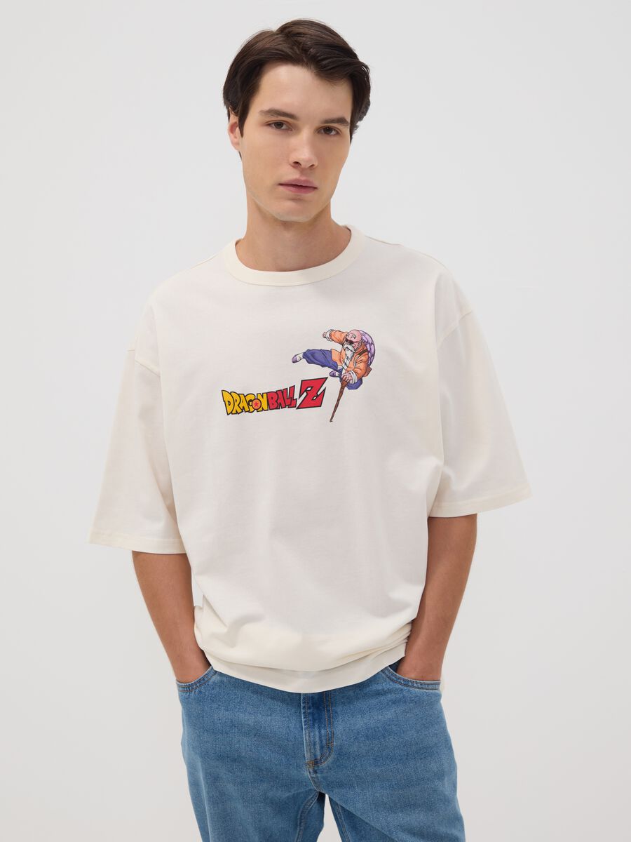 White pure cotton T-shirt with Dragon Ball Z print_0