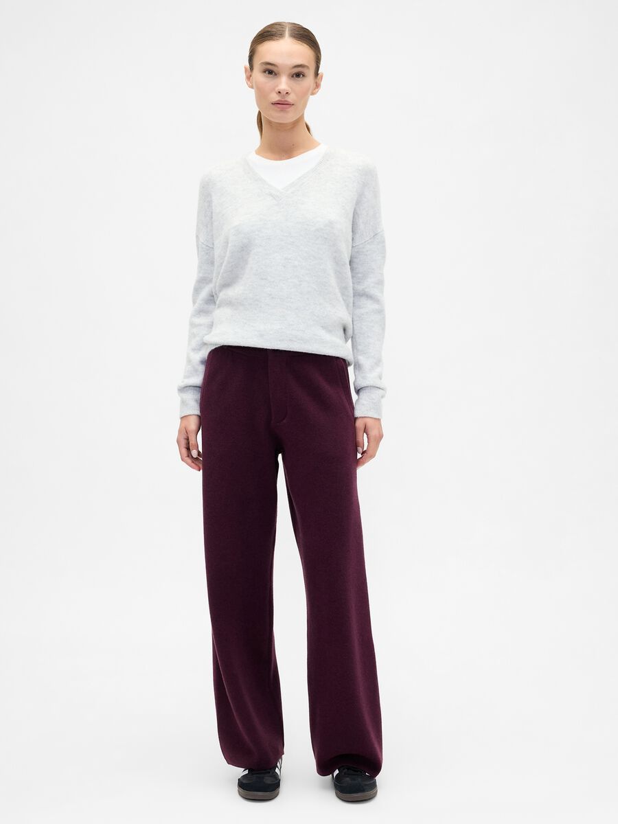 Pantaloni a palazzo CashSoft in misto cotone_0