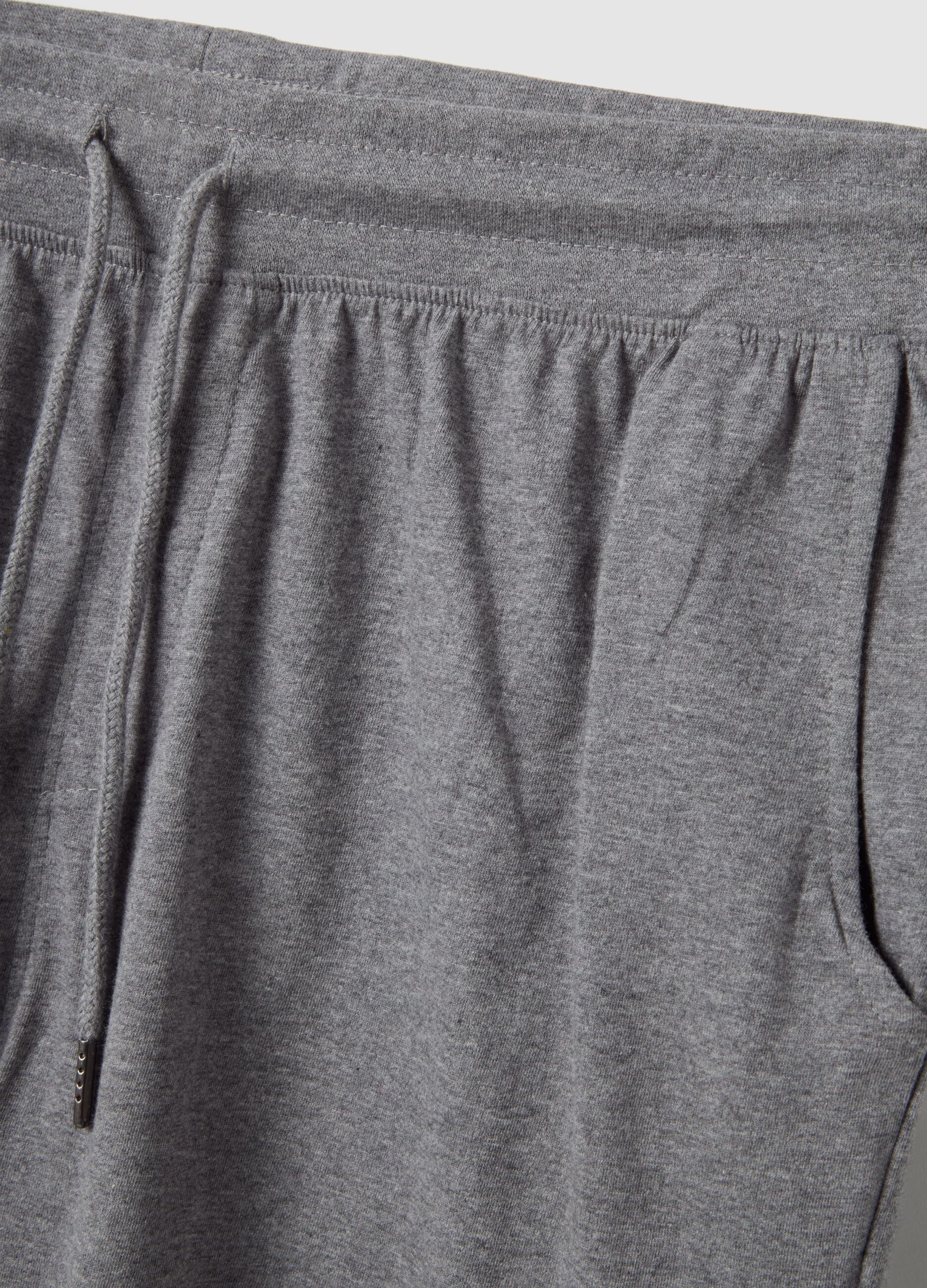 Grey pure cotton regular fit pyjama shorts