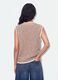 Beige stretch wool crew-neck gilet with oversized fit_3