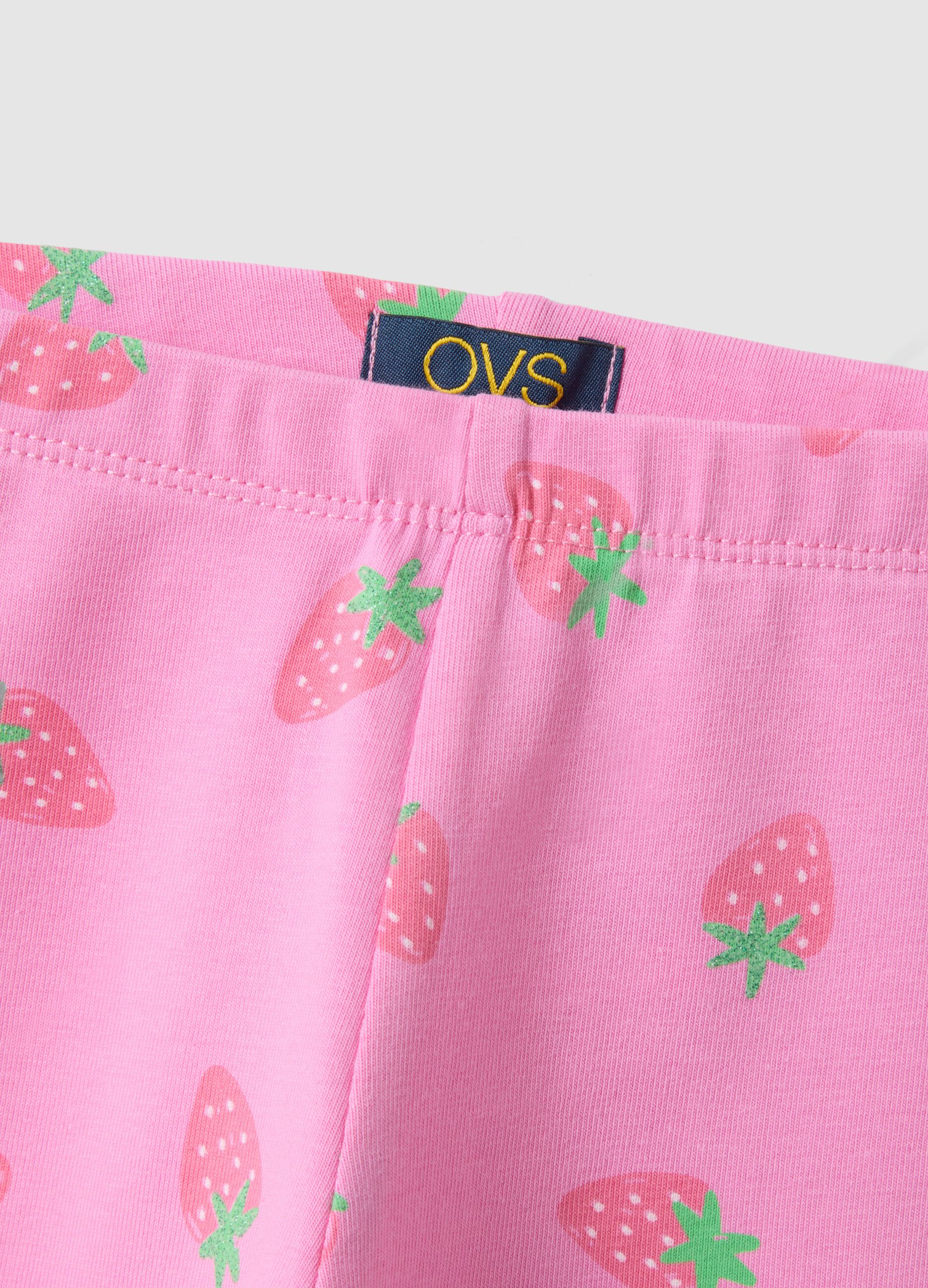 Girls' Stretch Organic Cotton Pink Skinny Leggings