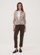 Brown slim-fit stretch leggings_0