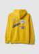 Yellow cotton-blend hoodie with Lakers print_2