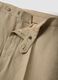 Beige slim-fit pure linen trousers_5