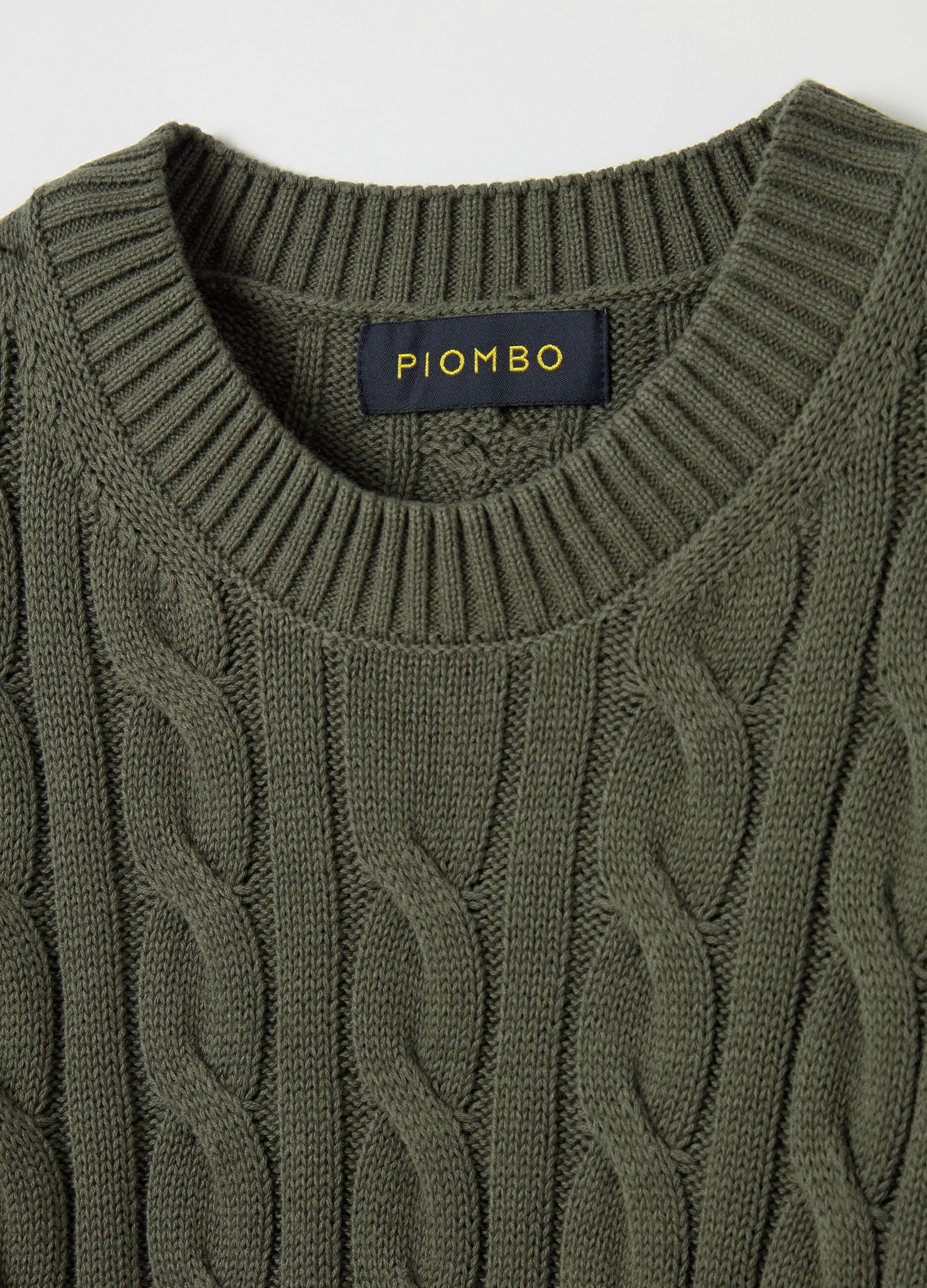 Pullover with cable-knit design