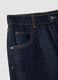 Blue denim bootcut jeans in cotton and lyocell blend_5